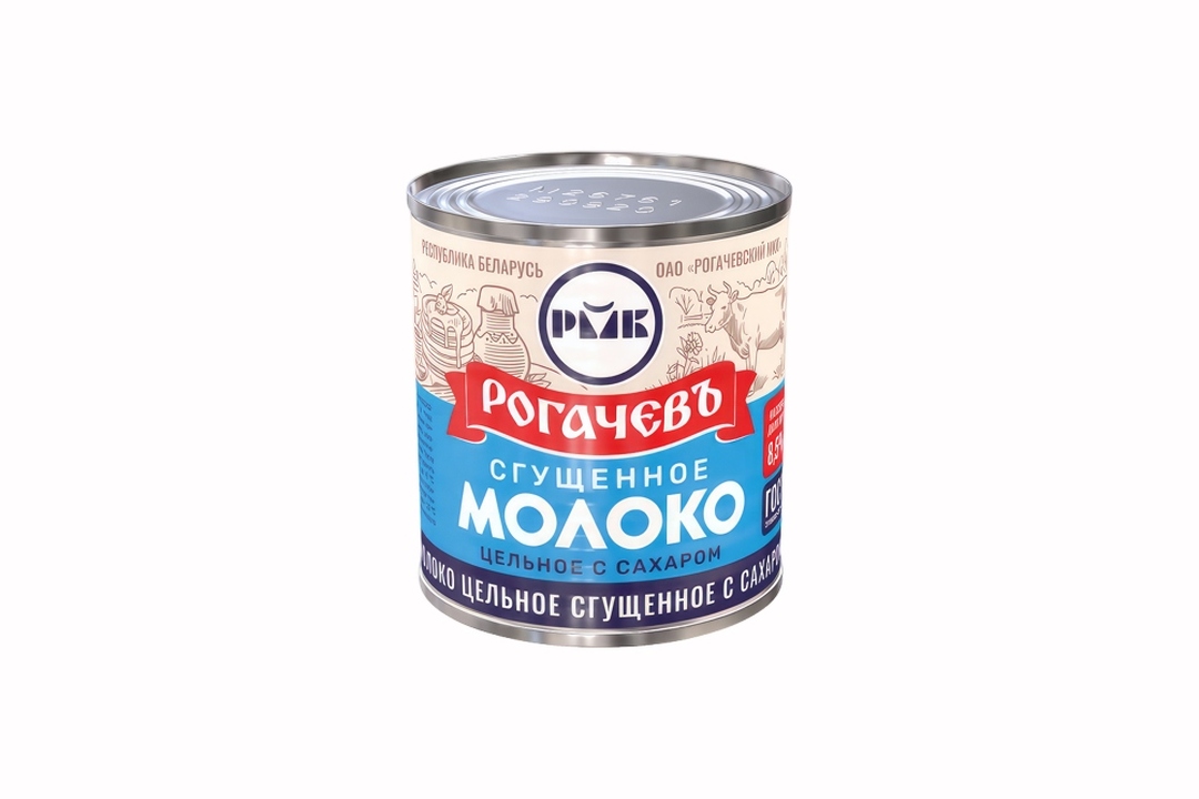 

Молоко сгущенное Рогачевъ цельное с сахаром 8.5% 380 г