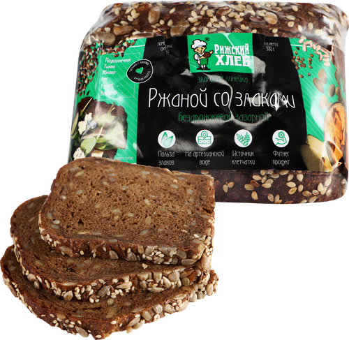 

Хлеб Рижский Хлеб Ржаной со злаками бездрожжевой 300 г