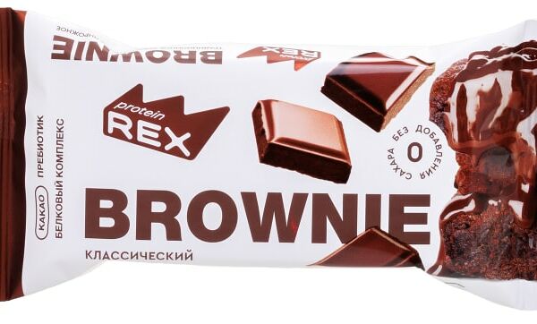 Пирожное ProteinRex протеиновое Брауни классический 50г
