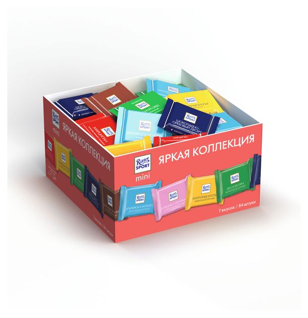 

Шоколад Ritter Sport mini Яркая коллекция 7 вкусов, 1400 г