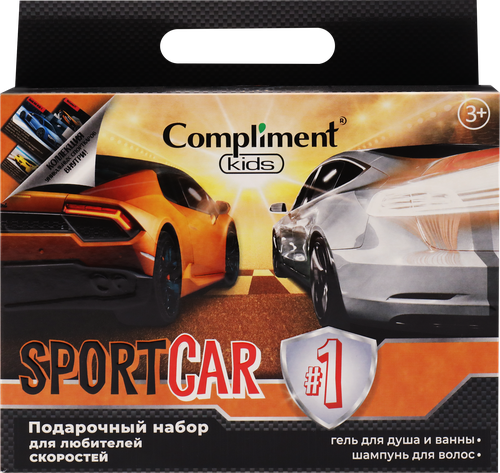 

Набор подарочный Compliment Kids №1169 Sportcar #1: гель для душа 200 мл, шампунь 200 мл, карточки