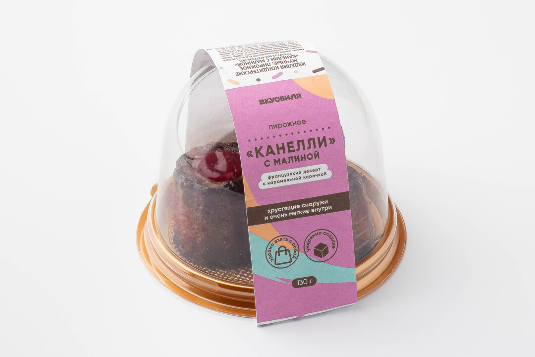 

Пирожное "Канелли" с малиной