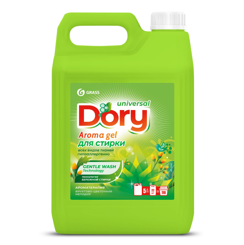 

Гель для стирки GRASS Dory всех видов тканей, концентрат, 5л