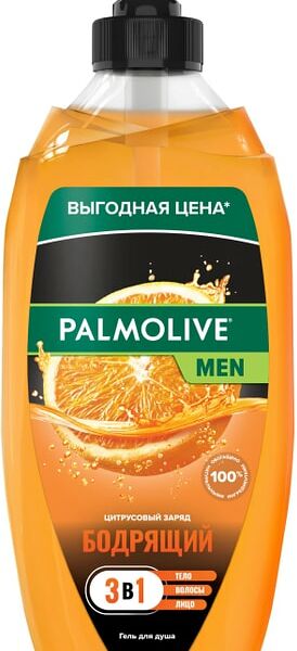 Гель для душа Palmolive Men Бодрящий Цитрусовый Заряд 2 в 1 для тела и волос 750мл