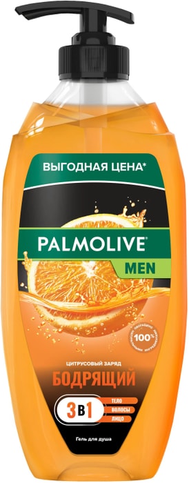 

Гель-шампунь мужской Palmolive Men цитрусовый заряд 750 мл