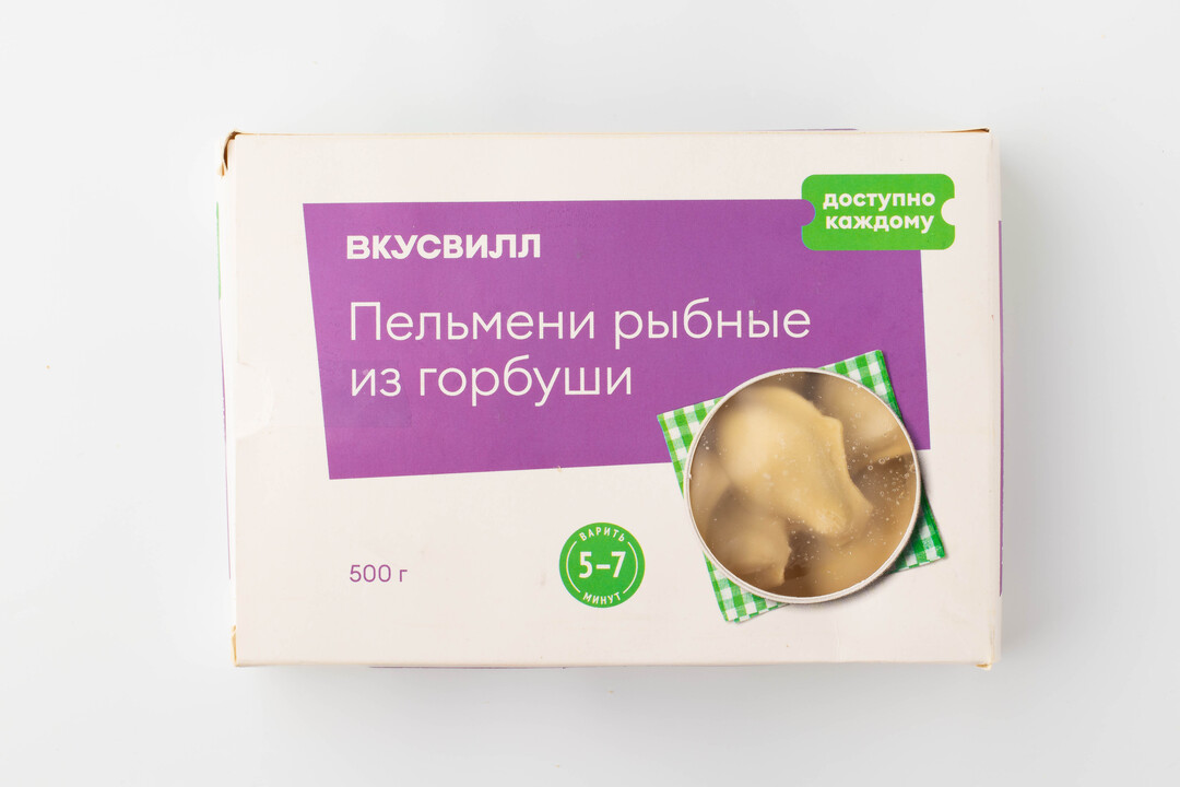 

Пельмени ВкусВилл рыбные из горбуши, 500 г