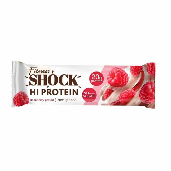 Батончик протеиновый FitnesShock Hi-Protein Малиновый десерт неглазированный 60 г