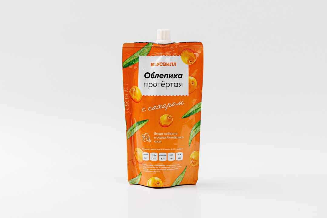 

Облепиха протертая с сахаром дой-пак, 280г