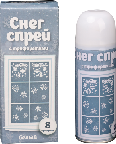 Снег-спрей с трафаретами 9026101-8 190 г