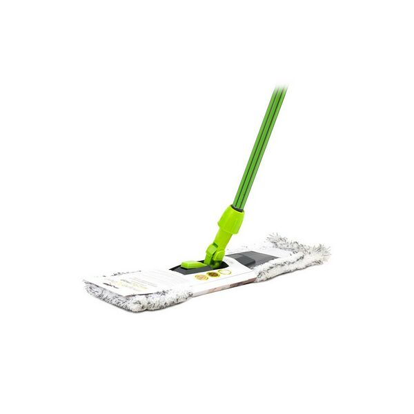 Швабра универсальная с прорезиненой рукояткой 118 см накладкой из микрофибры 90 г, EKB025,