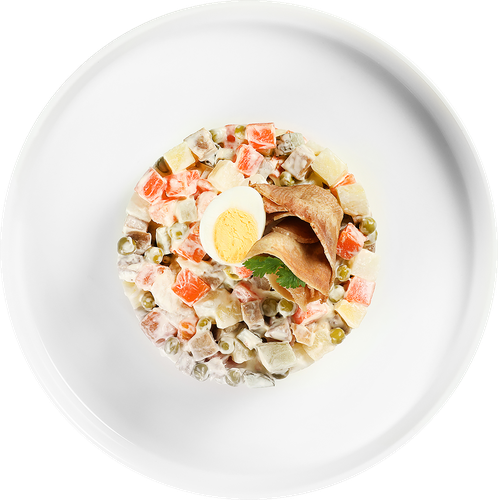 

Салат оливье Лента Fresh с говяжьим языком, вес