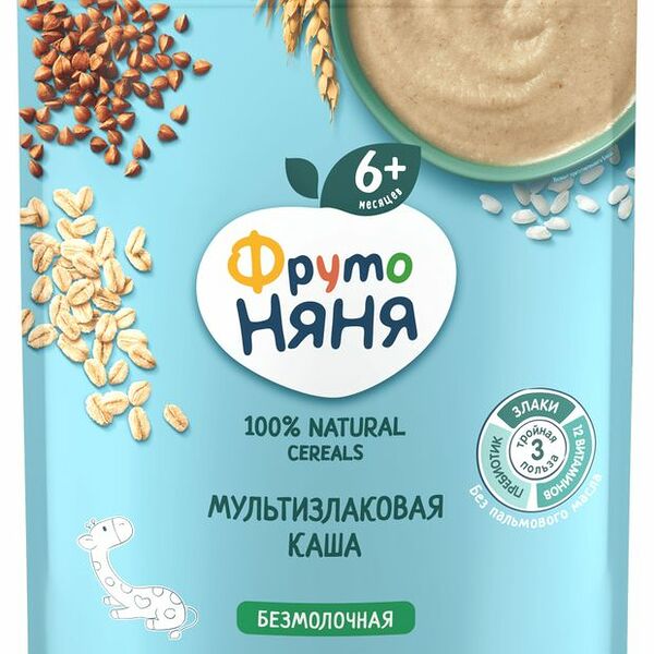 Каша безмолочная мультизлаковая ФрутоНяня 5 злаков, с 6 месяцев 200г