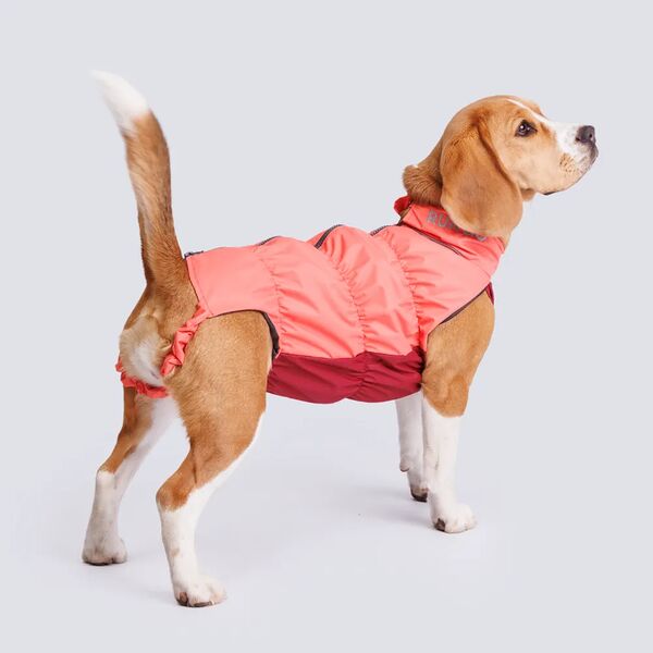 Жилетка мембрана с подкладкой девочка спина 36 грудь 58 коралл