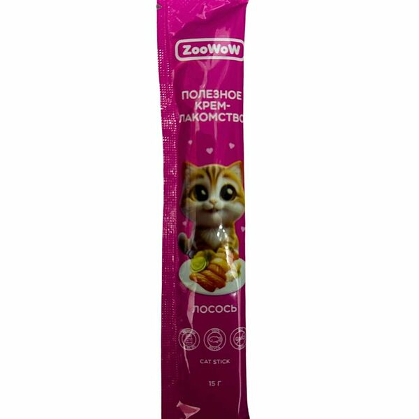 ZooWow полезное крем-лакомство со вкусом лосося 15 г