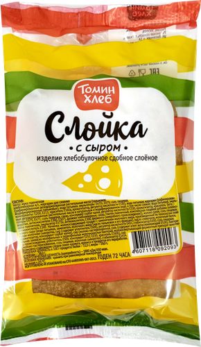 

Слойка ТОМИН ХЛЕБ с сыром, 60г