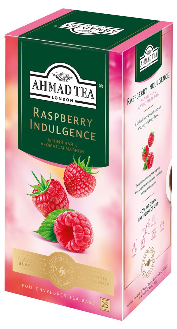 

Чай черный Ahmad Tea Малиновое лакомство 25 пакетиков 37.5 г
