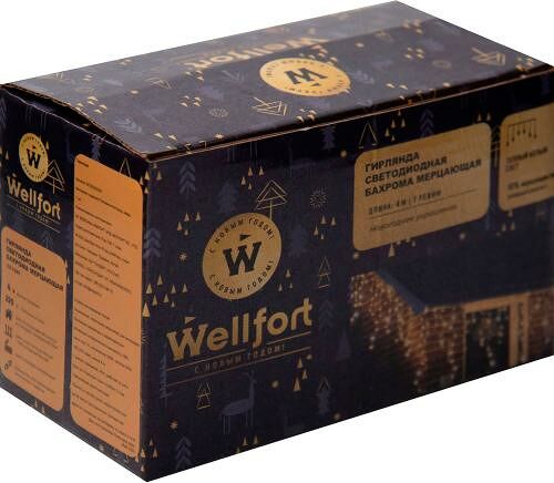 Гирлянда Wellfort Бахрома 100 Led IP44 теплый 5 м