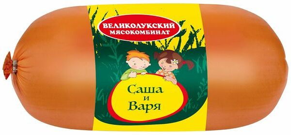 Колбаса вареная Великолукский мясокомбинат Саша и Варя, для питания детей с 6 лет, 400г