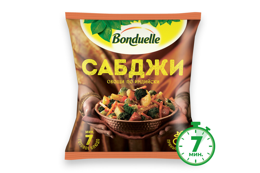 

Овощи Бондюэль Сабджи по-индийски смесь замороженная 400 г