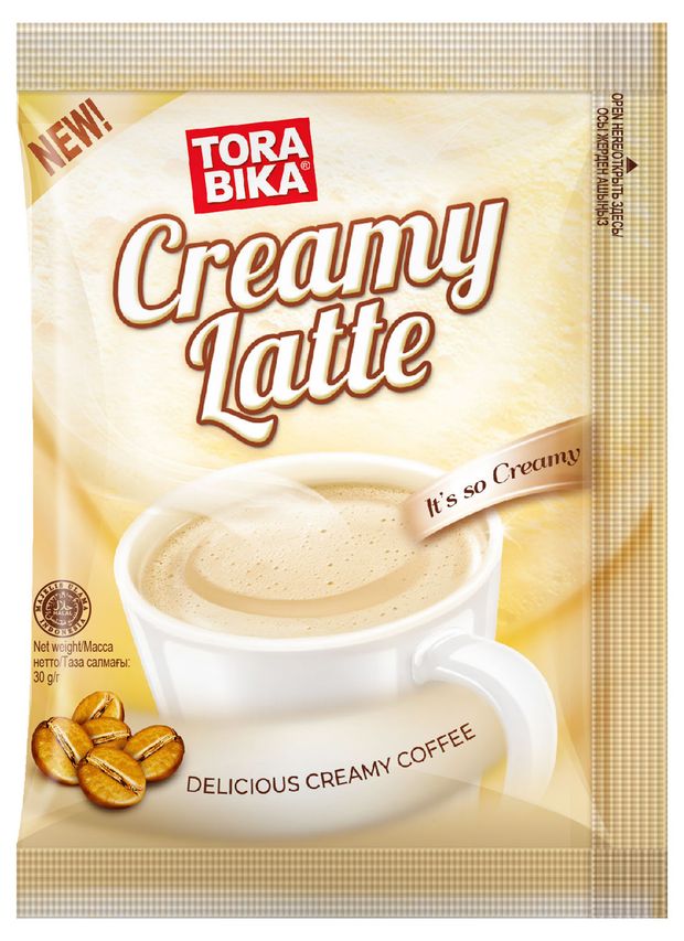 

Напиток кофейный Torabika 3 в 1 Creamy Latte Сливочный Латте 5х30 г