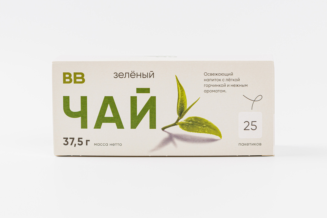 

Чай зеленый ВкусВилл байховый в пакетиках 37 г