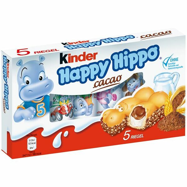 Вафли Kinder Happy Hippo с какао 103.5 г