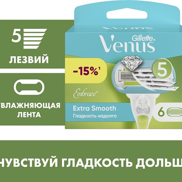 Кассеты для бритья Gillette Venus Embrace 6шт