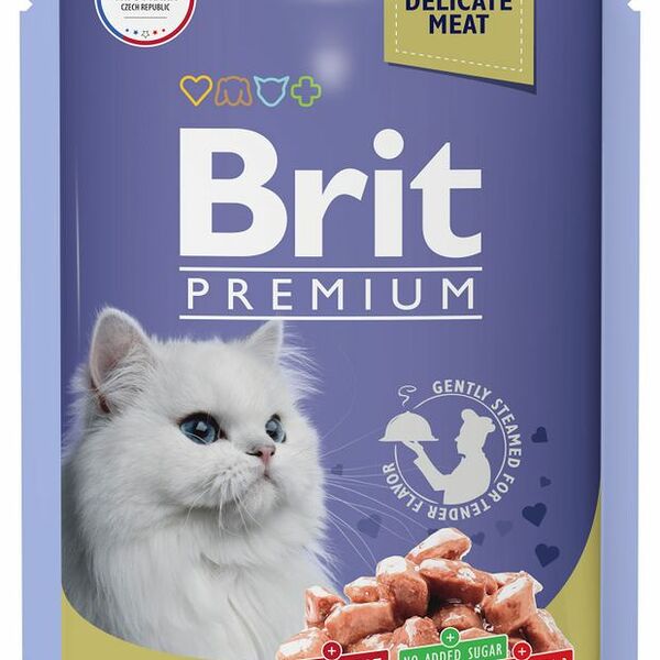 Влажный корм Brit Premium Форель в желе, для взрослых кошек, 85 г