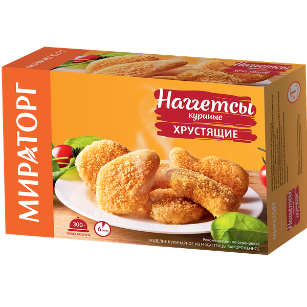 Наггетсы куриные Мираторг хрустящие 300 г