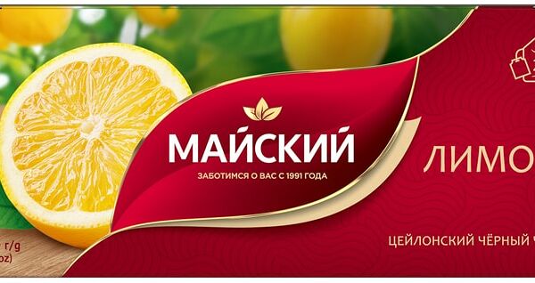 Чай черный Майский Лимон 25*1.5г