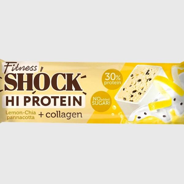 Батончик глазированный FitnesShock Лимон-чиа без сахара, 40 г