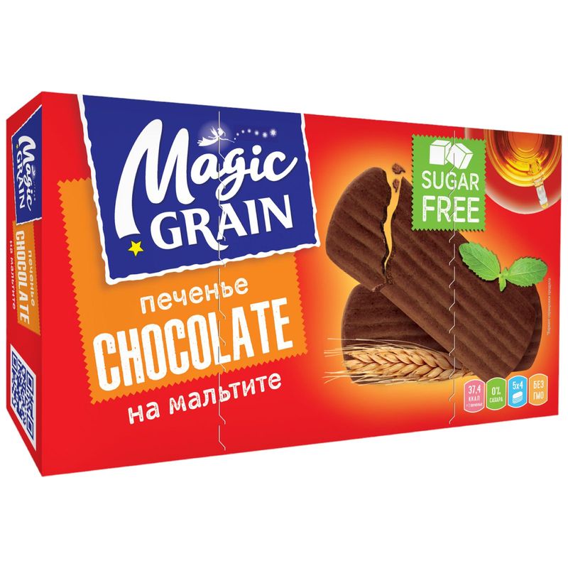 

Печенье Magic Grain Chocolate сдобное на мальтите, 170 г