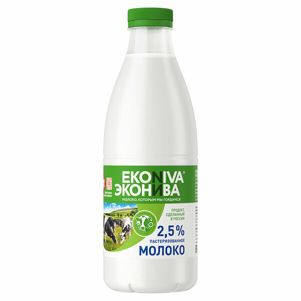 Молоко пастеризованное ЭкоНива 2.5%, 1 л