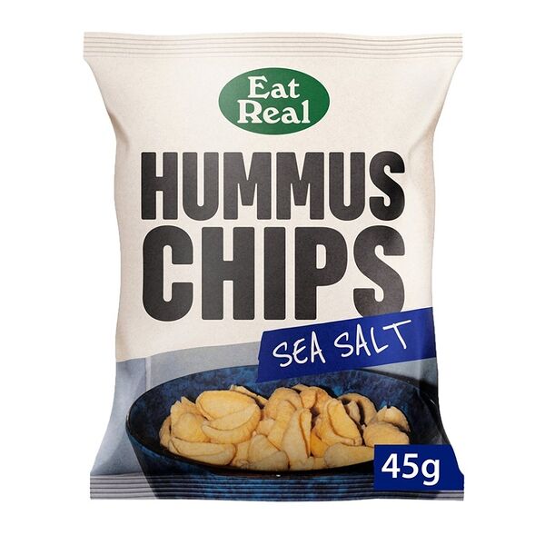 Чипсы из хуммуса Eat Real с морской солью (без глютена, веган) 45 г