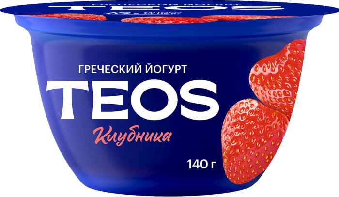 

Йогурт греческий Teos Клубника 2% 140 г