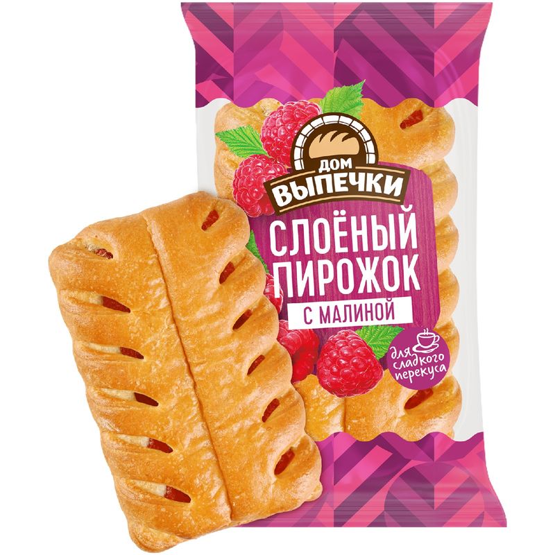 

Пирожок слоеный Дом Выпечки с малиной 70 г