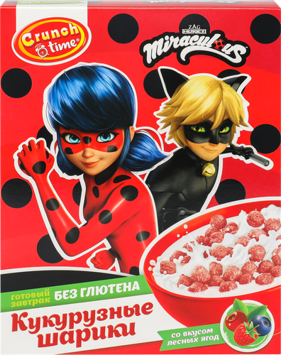 

Шарики Crunch Time со вкусом лесных ягод 170 г