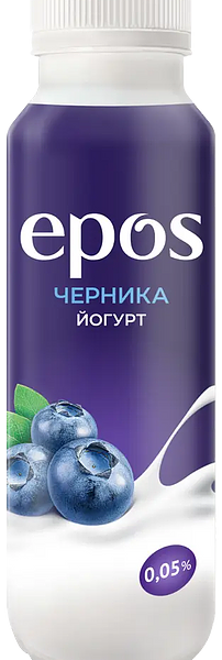 Йогурт питьевой Epos Черника 0.05% 250 г