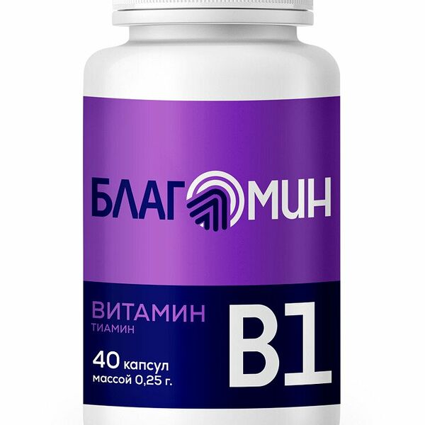 Благомин Витамин В1 Тиамин капсулы 40 шт
