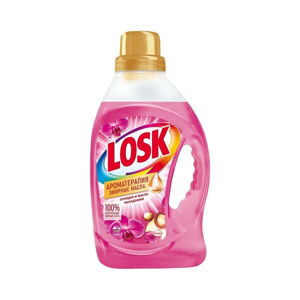 Гель д/стирки белья Лоск ароматер орхидея и масло макадамии 20 стирок 1,46л