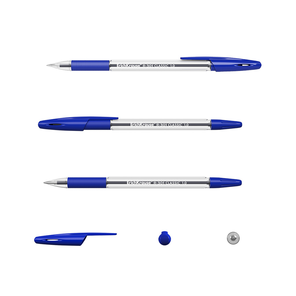 

Набор ручек ErichKrause R-301 Classic Stick шариковых синих 1 мм 8 шт.