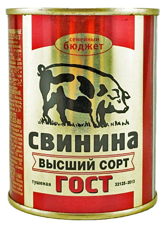 

Свинина тушеная СЕМЕЙНЫЙ БЮДЖЕТ высший сорт ГОСТ, 338г