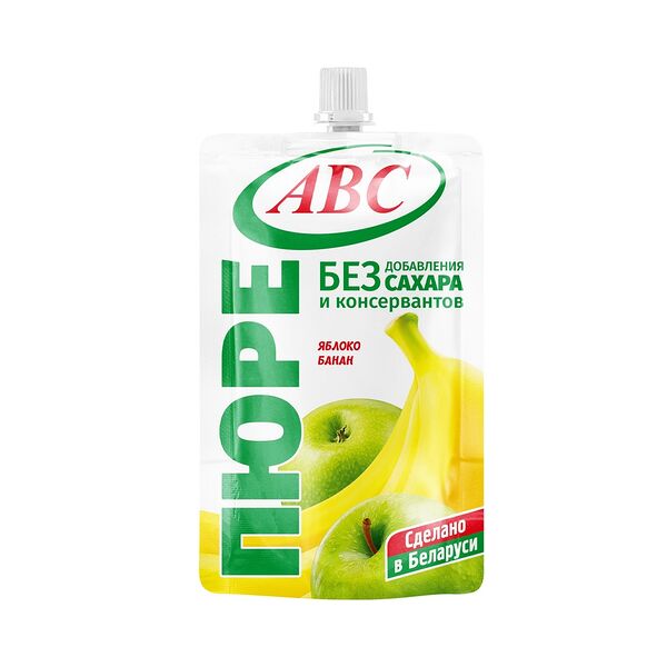 Пюре яблочно-банановое АВС дой пак 200г