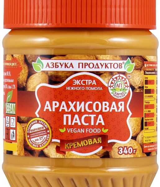 Паста арахисовая Азбука Продуктов кремовая 340 г