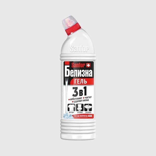 Средство чистящее Sanfor Белизна гель 3в1 Многофункциональное, 700мл