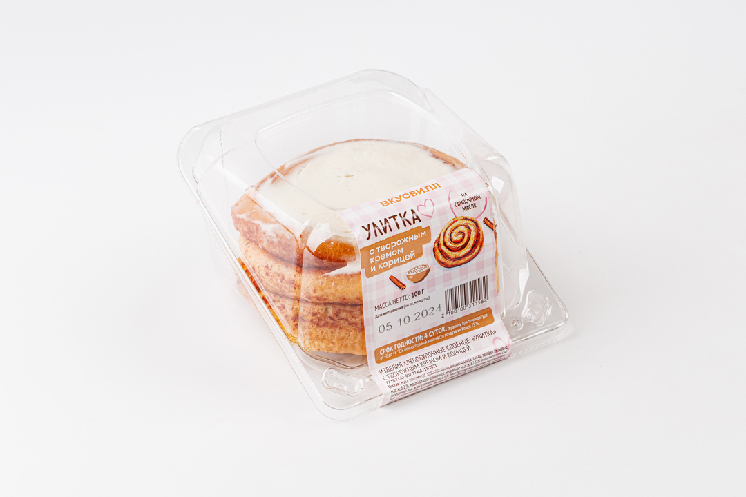 

Улитка Вкусвилл с творожным кремом и корицей 100 г