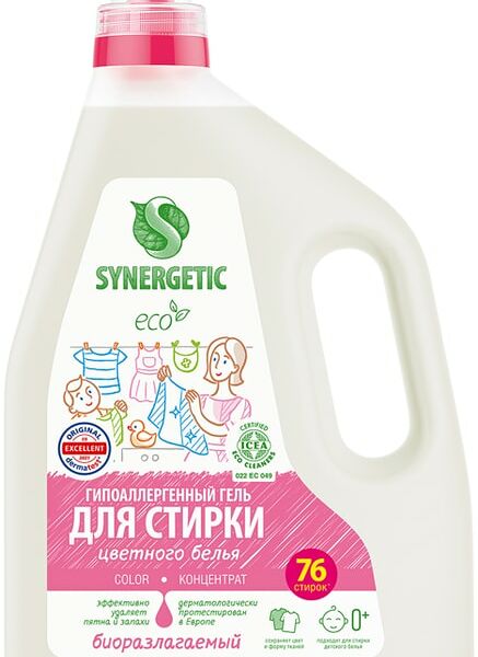 Гель для стирки Synergetic Color для цветного белья 2.28л