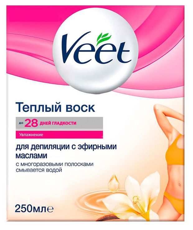 

Воск теплый для депиляции Veet с эфирными маслами 250 мл