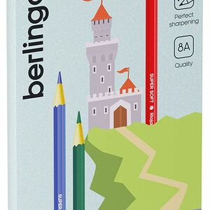 Карандаши цветные BERLINGO SuperSoft. Замки, 12 цветов