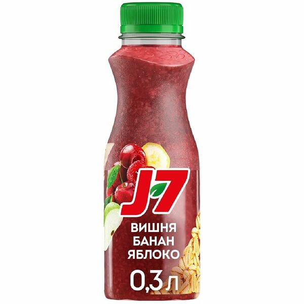 Смузи J7 Полезный перекус со злаками банан яблоко вишня 300 мл